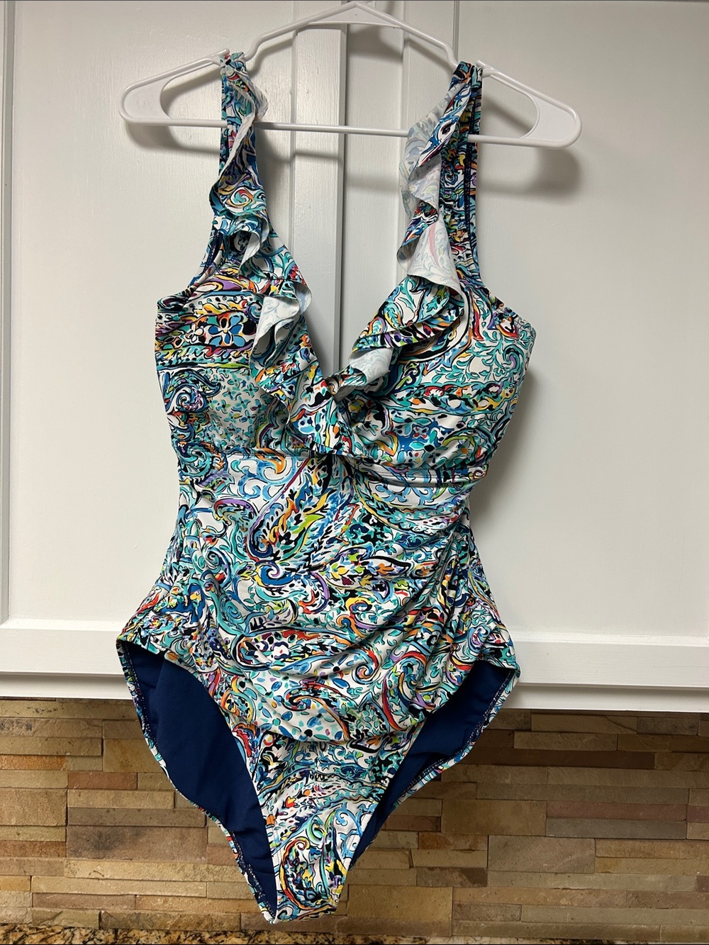 Lauren by Ralph Lauren One Piece Paisley Swimsuit